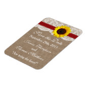 Magnet Flexible Collection de Mariages de tournesol rustique - Rou (Côté Gauche)