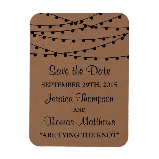 Magnet Flexible Collection de Mariages Rustic Kraft (Vertical)