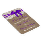 Magnet Flexible Collection de Mariages Rustique pourpre Bow (Côté Droit)