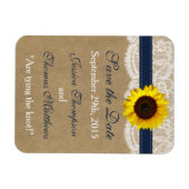 Magnet Flexible Collection Kraft, dentelle et tournesol - Navy (Horizontal)