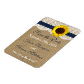 Magnet Flexible Collection Kraft, dentelle et tournesol - Navy (Côté Gauche)