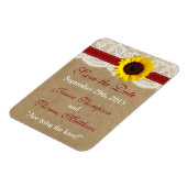 Magnet Flexible Collection Kraft, dentelle et tournesol - Rouge (Côté Gauche)