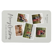 Magnet Flexible Collection photo moderne Joyeux Noël Carte de vaca (Horizontal)