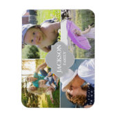 Magnet Flexible Coller des photos avec nom de famille multi images (Vertical)