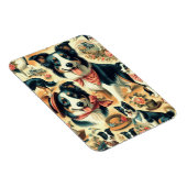 Magnet Flexible Collie frontière mignonne sans joint (Côté Droit)