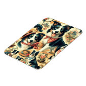 Magnet Flexible Collie frontière mignonne sans joint (Côté Gauche)