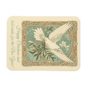 Magnet Flexible Colombe avec branche d'olive Noël (Horizontal)