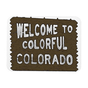 Magnet Flexible Colorado coloré signe de bienvenue souvenir aimant