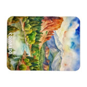 Magnet Flexible Colorado Mountains aquarelle peinture (Horizontal)
