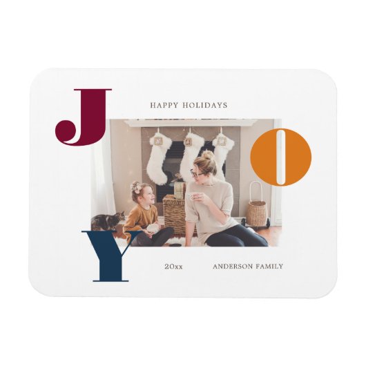 Magnet Flexible coloré audacieux script moderne vacances photo (Horizontal)