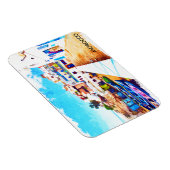 Magnet Flexible Coloré Maroc Voyage Aquarelle (Côté Droit)