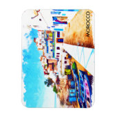 Magnet Flexible Coloré Maroc Voyage Aquarelle (Vertical)