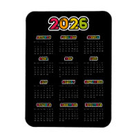Colorful 2025 Calendrier noir
