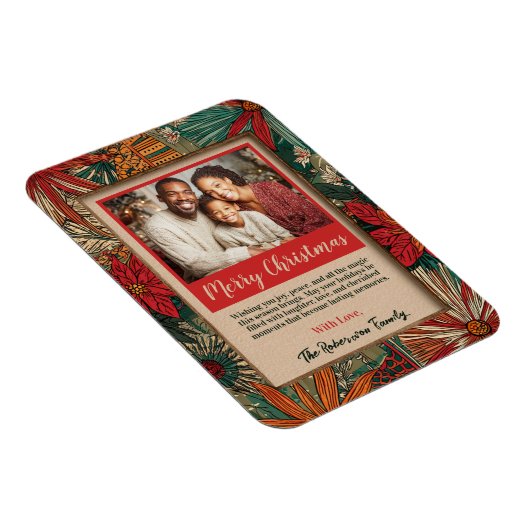 Magnet Flexible Colorful Afro-Boho Merry Christmas (Côté Droit)