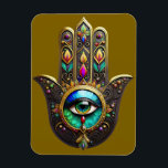 Magnet Flexible Colorful Brown Gold Hamsa Rainbow Color Third Eye<br><div class="desc">You are viewing The Lee Hiller Photography Art and Designs Collection of Home and Office Decor,  Apparel,  Gifts and Collectibles. The Designs include Lee Hiller Photography and Mixed Media Digital Art Collection http://LeeHiller.com</div>