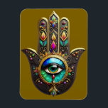 Magnet Flexible Colorful Brown Gold Hamsa Rainbow Color Third Eye<br><div class="desc">You are viewing The Lee Hiller Photography Art and Designs Collection of Home and Office Decor,  Apparel,  Gifts and Collectibles. The Designs include Lee Hiller Photography and Mixed Media Digital Art Collection http://LeeHiller.com</div>