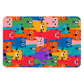 Magnet Flexible Colorful cats (Horizontal)
