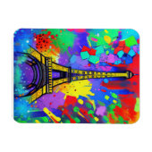 Magnet Flexible Colorful Eiffel painting (Horizontal)