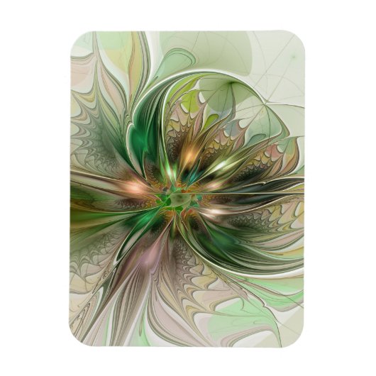 Magnet Flexible Colorful Fantasy Modern Abstract Fractal Flower (Vertical)