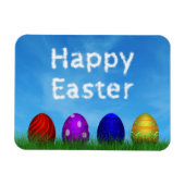Magnet Flexible Colorful Happy Easter Eggs (Horizontal)