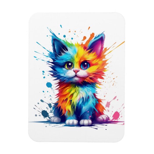 Magnet Flexible Colorful Kitten (Vertical)