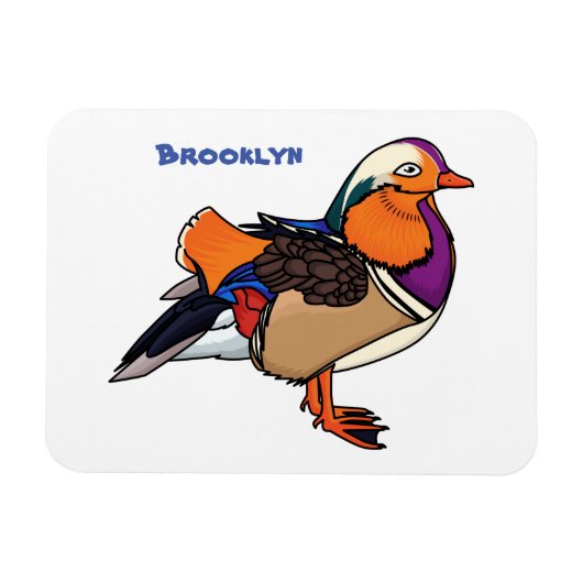 Magnet Flexible Colorful mandarin duck (Horizontal)