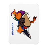 Magnet Flexible Colorful mandarin duck (Vertical)