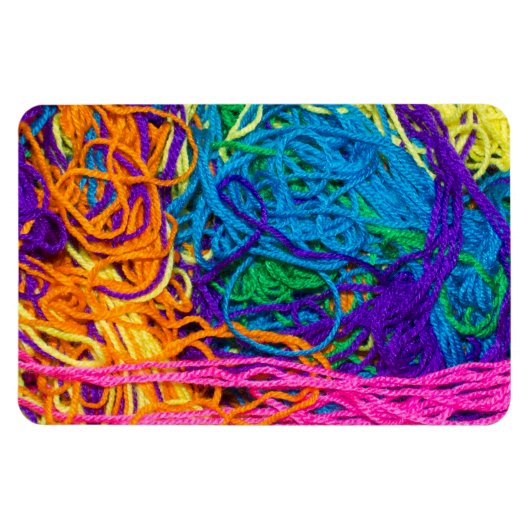 Magnet Flexible Colorful Yarn Tangles Crochet Knitting Photography (Horizontal)