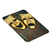 Magnet Flexible Comédie dorée et masques de tragédie sur modèle (Côté Droit)