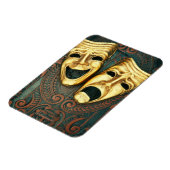 Magnet Flexible Comédie dorée et masques de tragédie sur modèle (Côté Gauche)