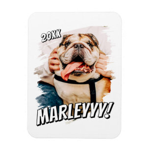 Magnet Flexible Comic moderne simple Grunge personnalisé photo pou