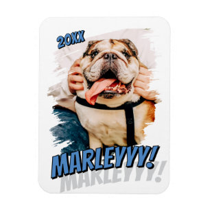 Magnet Flexible Comic moderne simple Grunge personnalisé photo pou