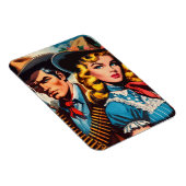 Magnet Flexible Comics rétro Wild West Couple (Côté Droit)
