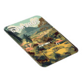 Magnet Flexible Comores Illustration Voyage Art Vintage (Côté Droit)