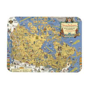 Magnet Flexible Compagnie de la Baie d'Hudson - Carte du Canada