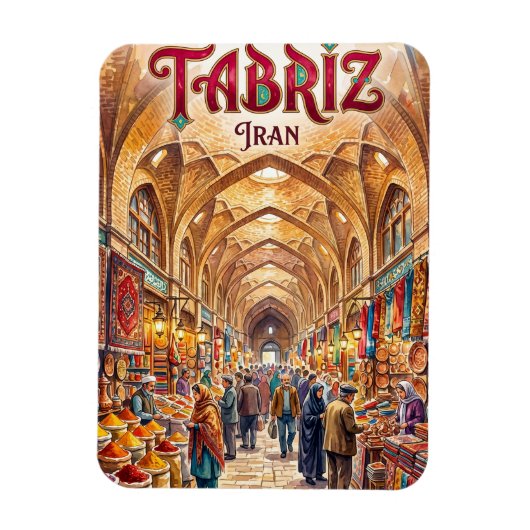 Magnet Flexible Complexe historique du bazar de Tabriz Iran (Vertical)