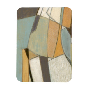 Magnet Flexible Composition abstraite avec des couleurs amorties
