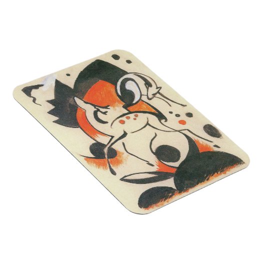 Magnet Flexible Composition avec deux cerfs par Franz Marc (Côté Droit)