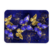 Magnet Flexible Composition avec papillons de saphir (Horizontal)