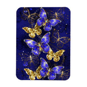 Magnet Flexible Composition avec papillons de saphir