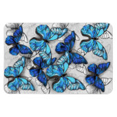 Magnet Flexible Composition de papillons blancs et bleus (Horizontal)