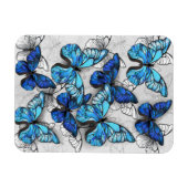 Magnet Flexible Composition de papillons blancs et bleus (Horizontal)