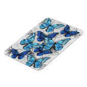 Magnet Flexible Composition de papillons blancs et bleus (Côté Gauche)