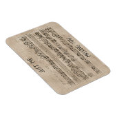 Magnet Flexible Composition musicale des années 1700 manuscrite Fu (Côté Droit)