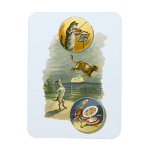 Magnet Flexible Comptine vintage de Mère l'Oie Hey Diddle