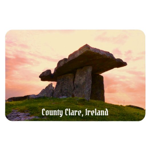 Magnet Flexible Comté de Clare Dolmen au coucher du soleil (Horizontal)