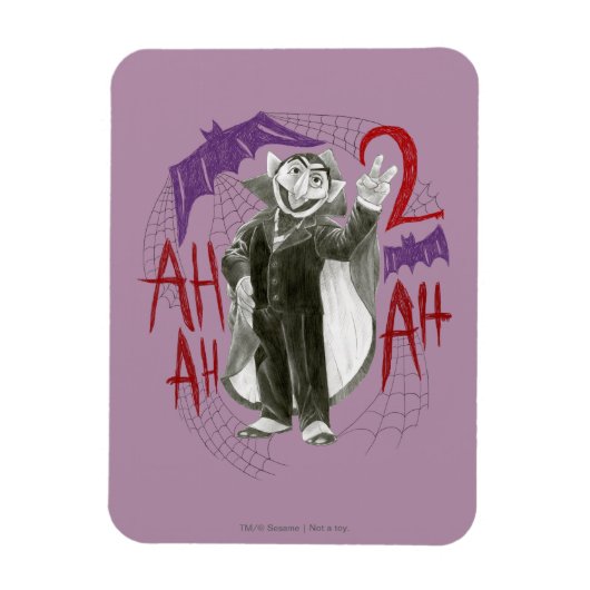 Magnet Flexible Comte von Count Dessin au trait noir et blanc (Vertical)