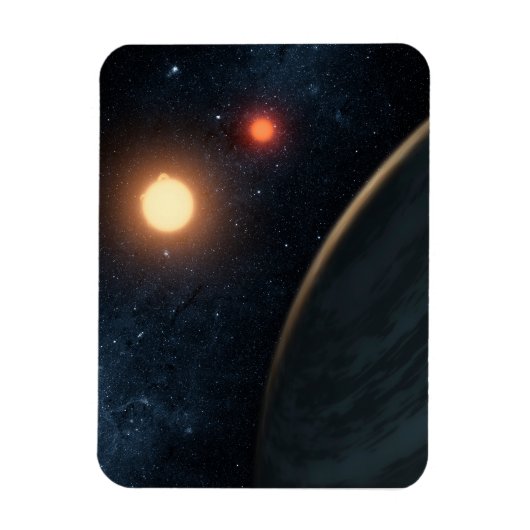 Magnet Flexible Concept de l'artiste illustrant Kepler-16b. (Vertical)