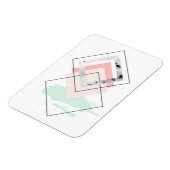 Magnet Flexible Conception abstraite géométrique (Côté Gauche)