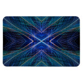 Magnet Flexible Conception de Blue Fractal Feather (Horizontal)